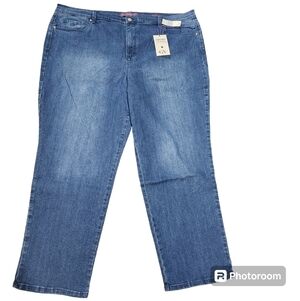 Gloria Vanderbilt Amanda Slimming Tapered Leg Women Jeans Size 24W NWT
